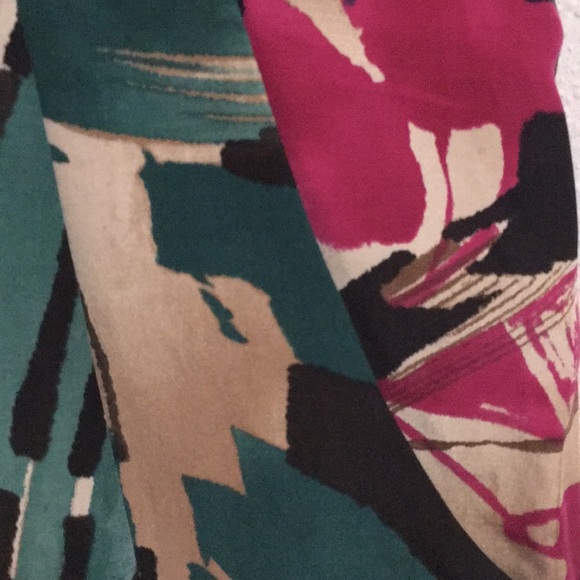 Vintage Abstract Print Pencil Skirt - M